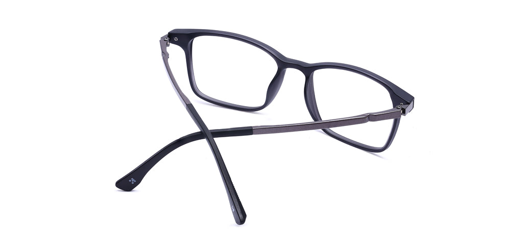 Happster Clipon Unisex Eyeglasses Full Frame Clipon Rectangle Medium 51 Ultem SM WX6501