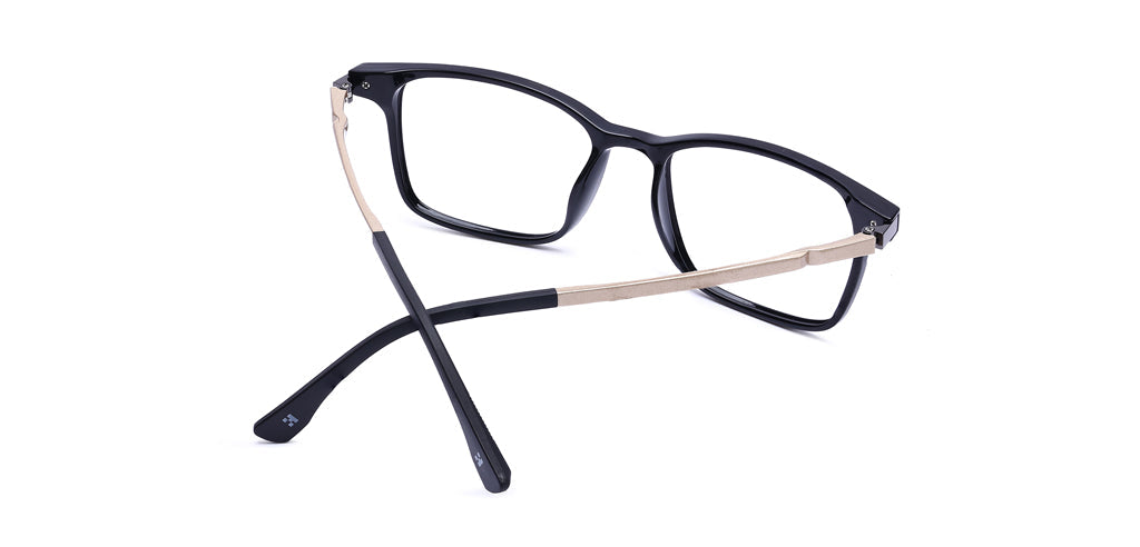 Happster Clipon Unisex Eyeglasses Full Frame Clipon Rectangle Medium 51 Ultem SM WX6501