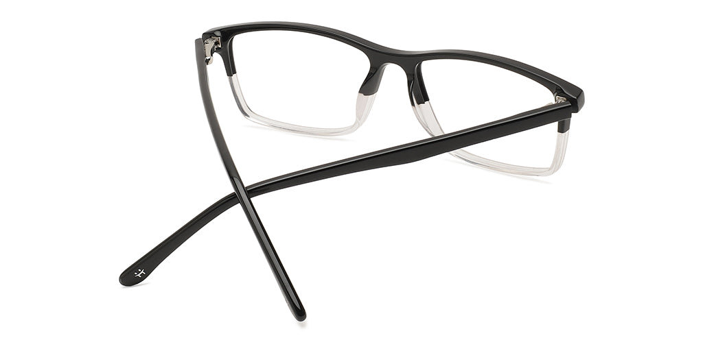 Happster Clipon Unisex Eyeglasses Full Frame Rectangle Medium 51 Acetate SM ANI2320