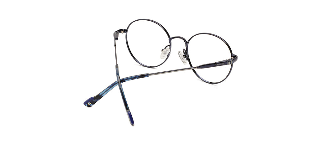 Happster Clipon Unisex Eyeglasses Full_Frame Round Small 48 Metal SM XJ5104