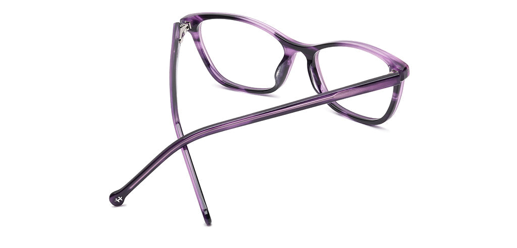 Happster Clipon Women Eyeglasses Full Frame Cateye Medium 50 Acetate SM ANI2319