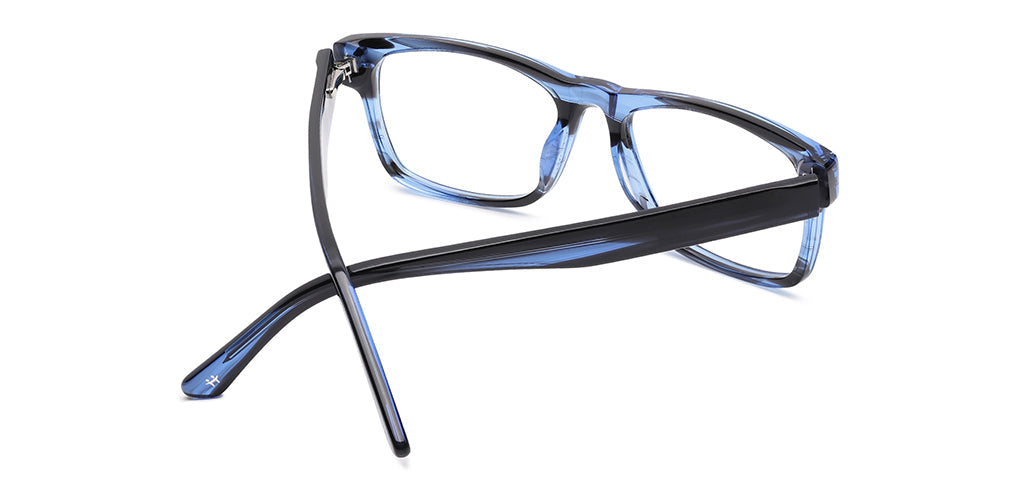 Happster Clipon Unisex Eyeglasses Full Frame Rectangle Large 53 Acetate SM SW2326
