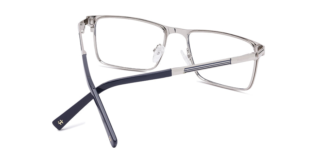 Happster Clipon Unisex Eyeglasses Full Frame Rectangle Large 53 TR90 SM XJ5108