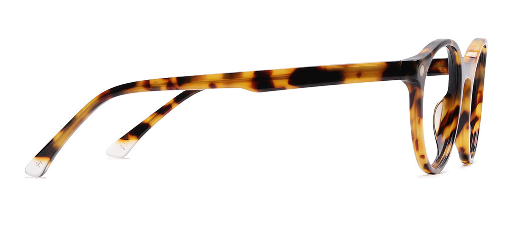 Happster Clipon Unisex Eyeglasses Full Frame Round Small 49 Acetate SM SW2326R