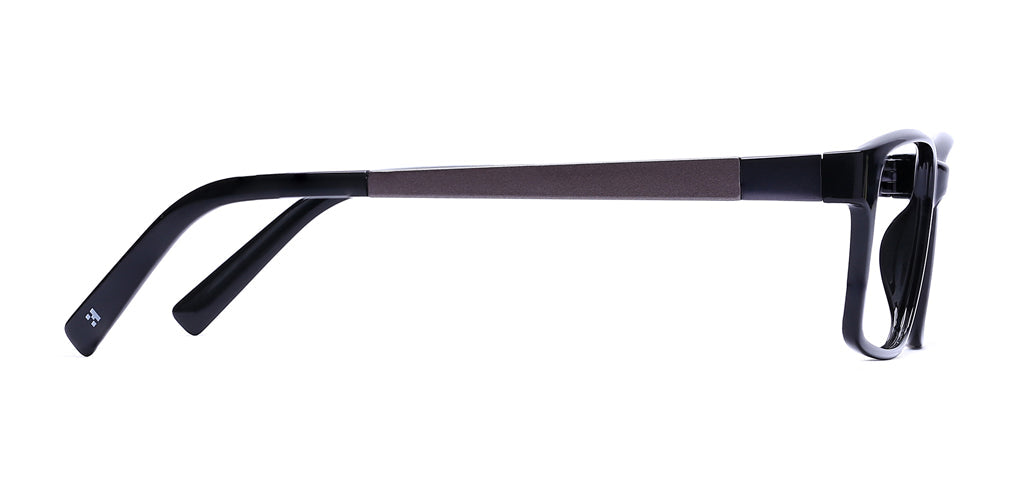Happster Clipon Unisex Eyeglasses Full Frame Rectangle Medium 52 Ultem SM WX6509