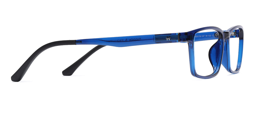 Happster Clipon Unisex Eyeglasses Full Frame Clipon Rectangle Large 53 Ultem SM SE6503
