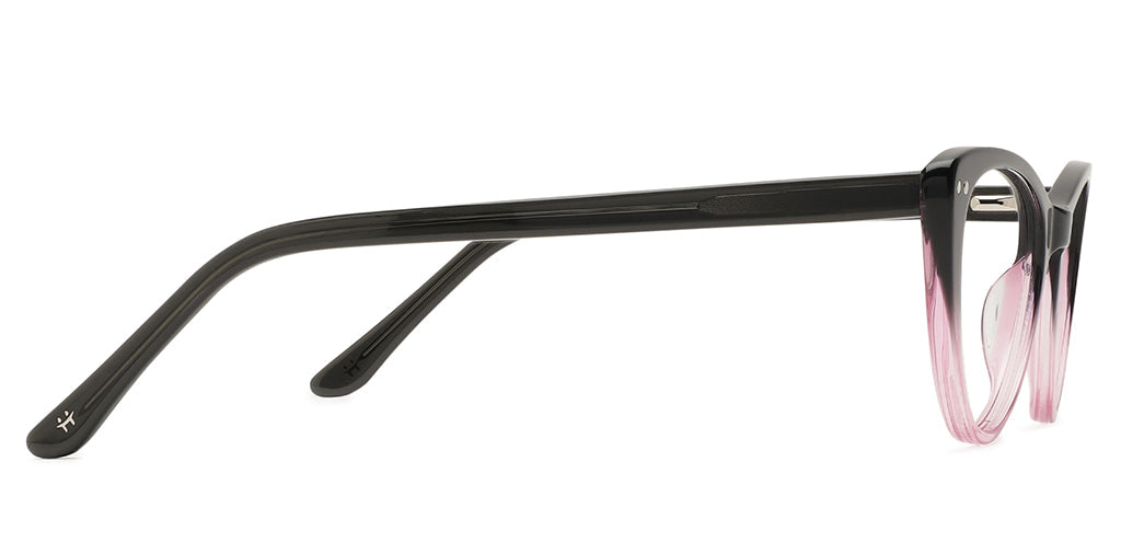 Happster Clipon Women Eyeglasses Full Frame Cateye Medium 51 Acetate SM SW2325