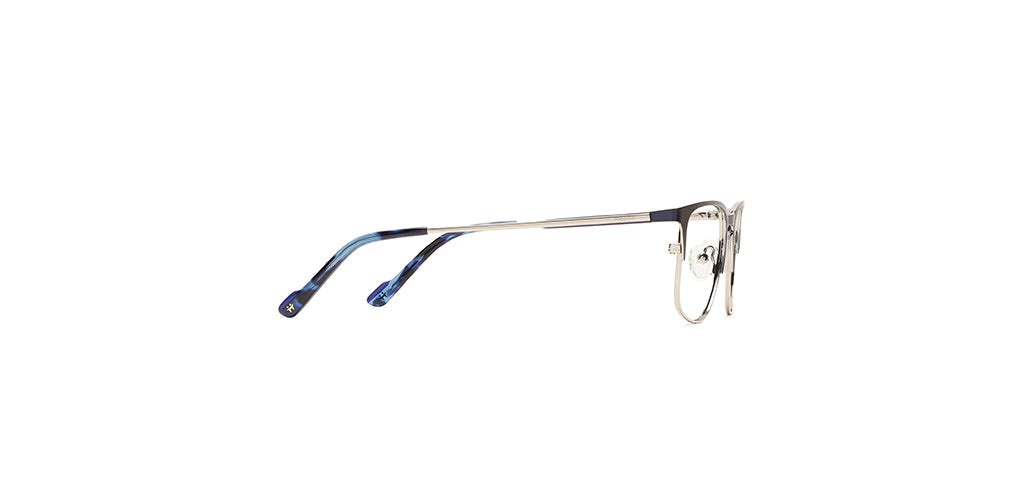 Happster Clipon Unisex Eyeglasses Full_Frame Square Medium 50 Metal SM XJ5102