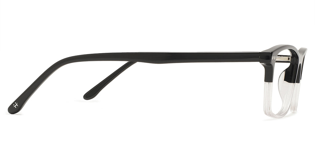 Happster Clipon Unisex Eyeglasses Full Frame Rectangle Medium 51 Acetate SM ANI2320