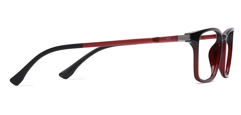 Happster Clipon Unisex Eyeglasses Full Frame Clipon Rectangle Medium 51 Ultem SM WX6501