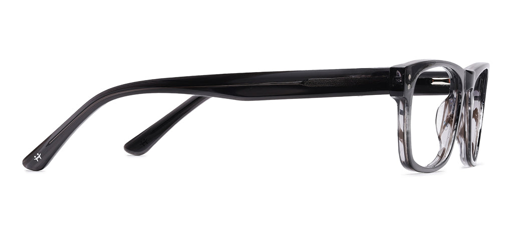 Happster Clipon Unisex Eyeglasses Full Frame Rectangle Large 53 Acetate SM SW2326
