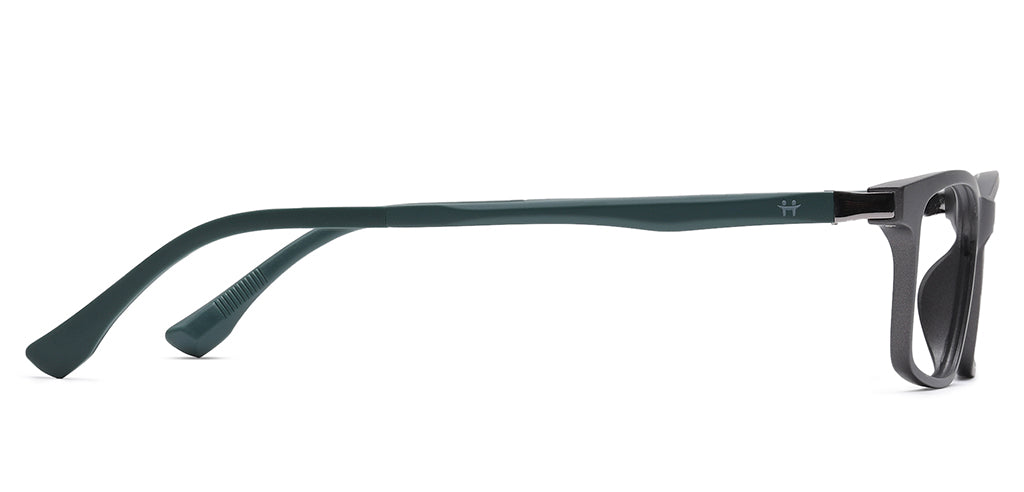 Happster Clipon Unisex Eyeglasses Full Frame Rectangle Medium 50 Ultem SM WX6507