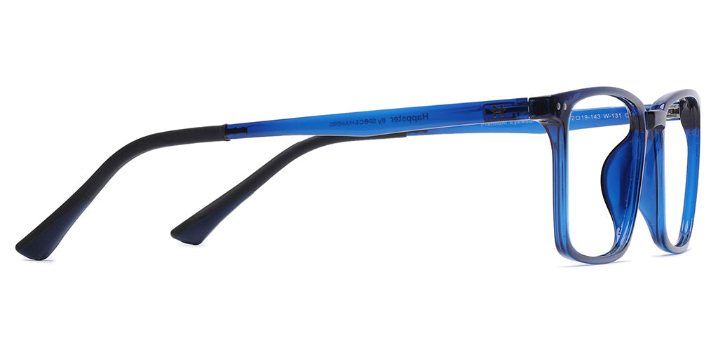 Happster Clipon Unisex Eyeglasses Full Frame Clipon Square Large 52 Ultem SM SE6502