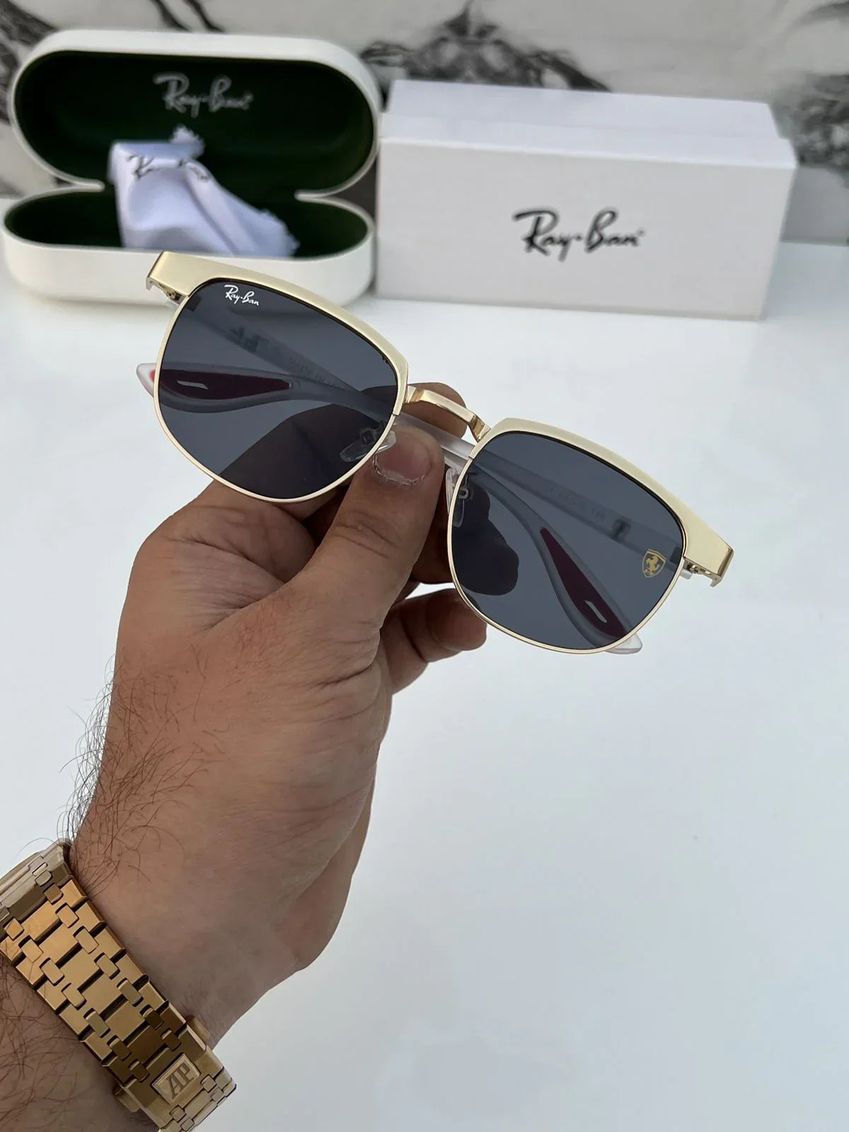 RB 03 Gold Polarized Sunglasses