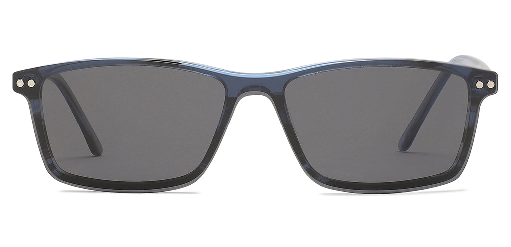 Happster Clipon Unisex Eyeglasses Full Frame Rectangle Medium 51 Acetate SM ANI2320