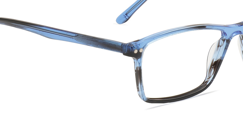 Happster Clipon Unisex Eyeglasses Full Frame Rectangle Medium 51 Acetate SM ANI2320