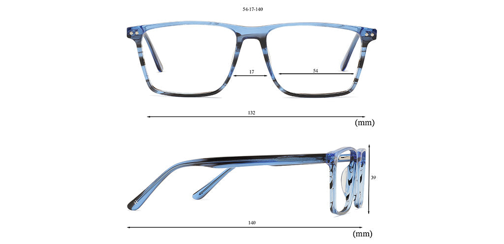 Happster Clipon Unisex Eyeglasses Full_frame Square Large 54 Acetate SM SW2322