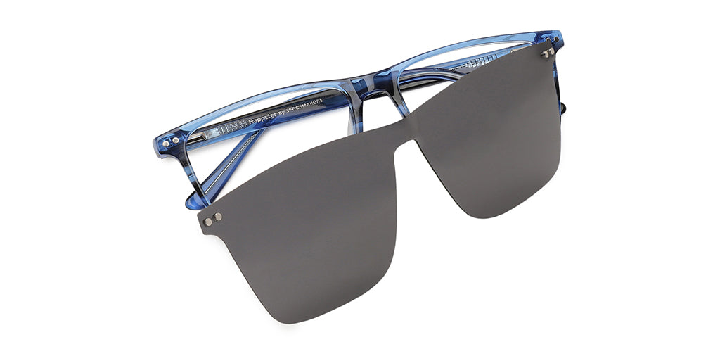 Happster Clipon Unisex Eyeglasses Full_frame Square Large 54 Acetate SM SW2322