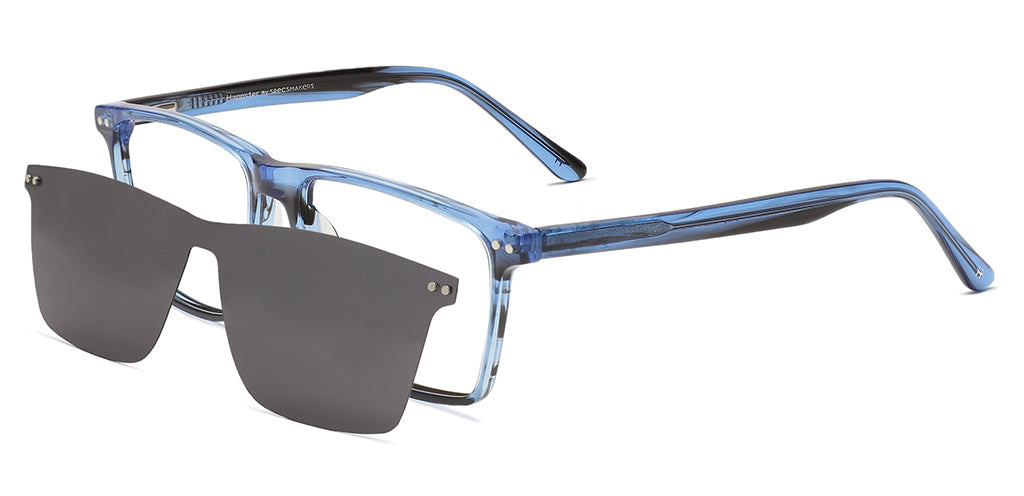 Happster Clipon Unisex Eyeglasses Full_frame Square Large 54 Acetate SM SW2322
