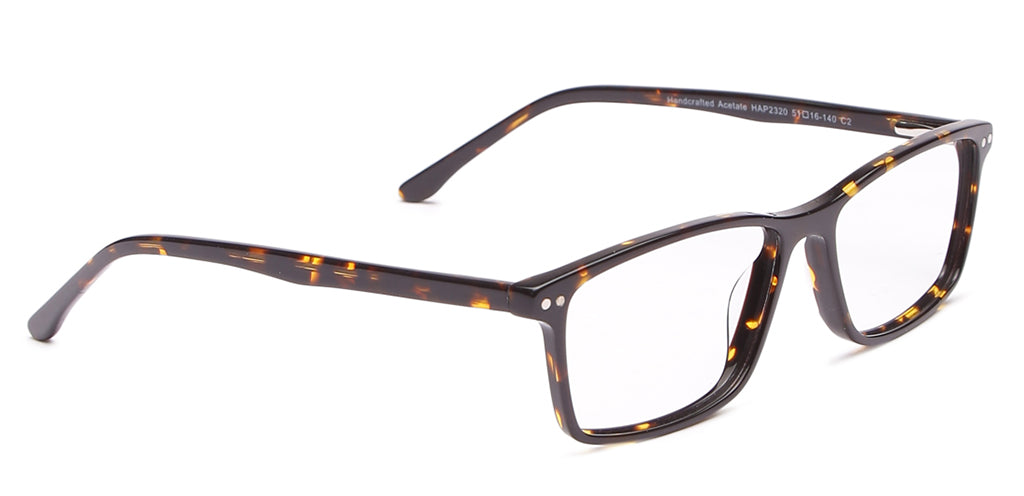 Happster Clipon Unisex Eyeglasses Full Frame Rectangle Medium 51 Acetate SM ANI2320