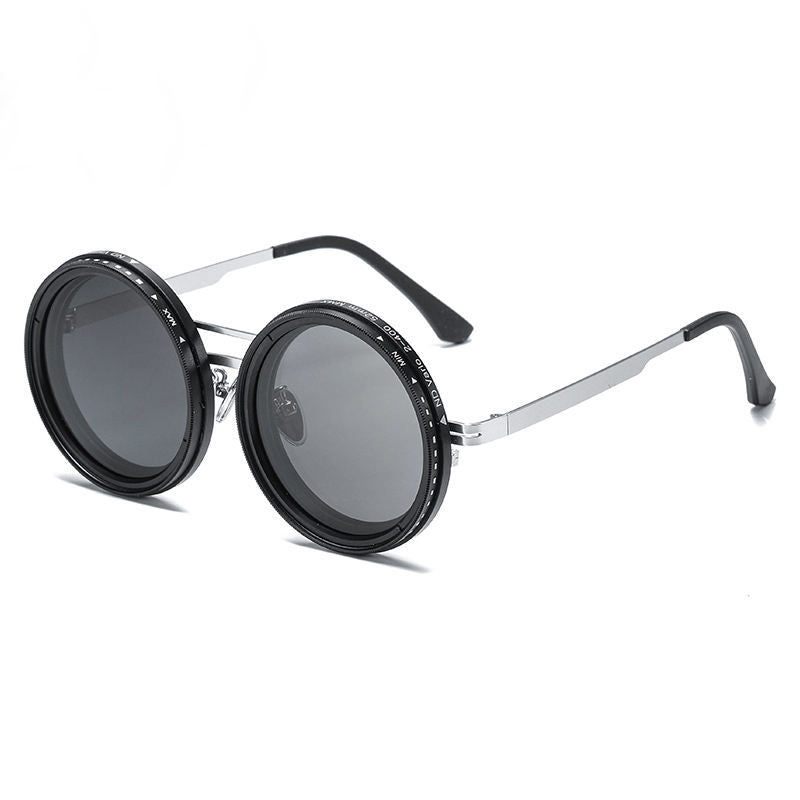 Brightness Adjustable Polarized Smart Men's Sunglasses UV Protect Turning Dark Shift Shades Tint Adjustable Dimming Sunglasses