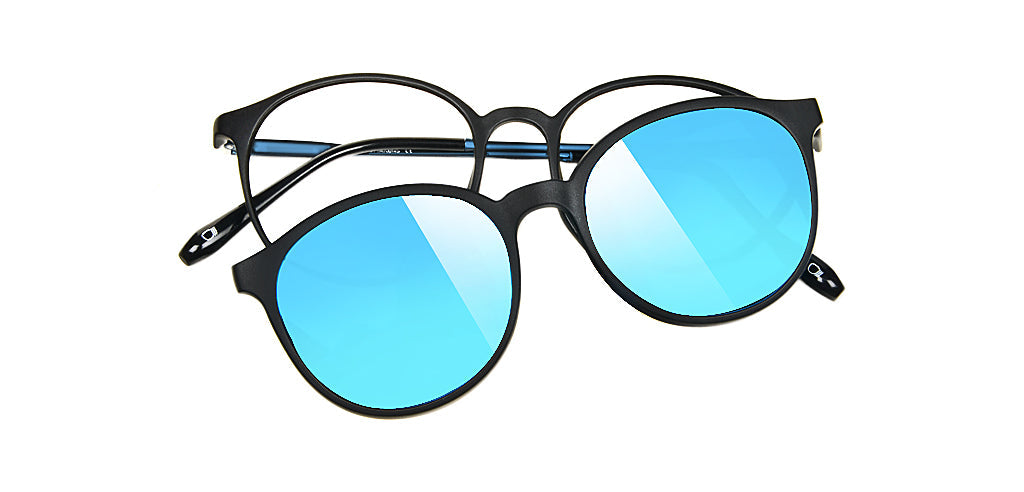 Happster Clipon Unisex Eyeglasses Full_Frame Round Small 49 Ultem SM AMQTJ207
