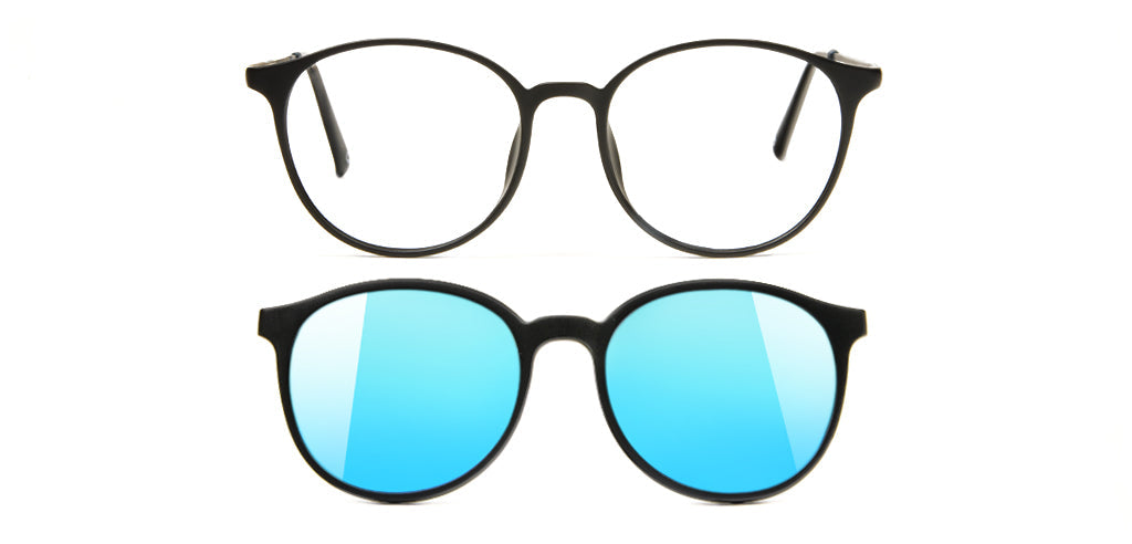 Happster Clipon Unisex Eyeglasses Full_Frame Round Small 49 Ultem SM AMQTJ207