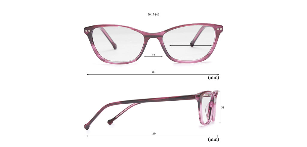 Happster Clipon Women Eyeglasses Full Frame Cateye Medium 50 Acetate SM ANI2319