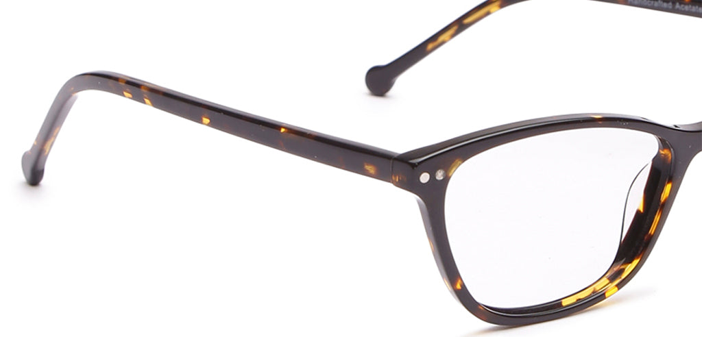 Happster Clipon Women Eyeglasses Full Frame Cateye Medium 50 Acetate SM ANI2319